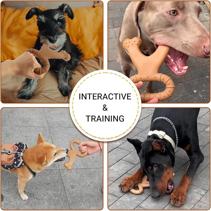Dog Chew Toys for Aggressive Chewers, Dog Toys for Large Medium Small Dogs, Chew Bones for Heavy Chewer, Indestructible Bone Toy Nylon Dogs (Bone)