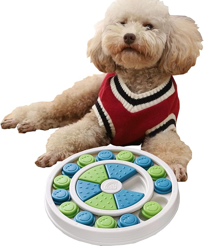 Smart Paws Level 2 Interactive Pet Puzzle Toys for Dogs and Cats - Mental Stimulation Treat Dispenser, Slow Feeder, and Enrichment Game Pets