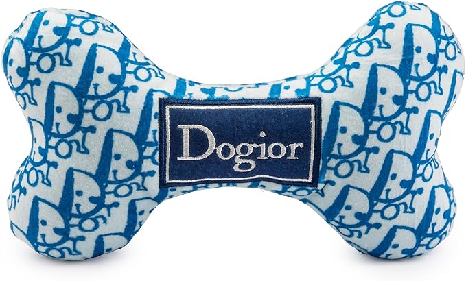 Haute Diggity Dog Dogior Bone, Plush Designer Dog Toys with Interactive Squeaker, Stimulating Pet Enrichment, Machine-Washable & Safe Materials for All Breeds, Size XL