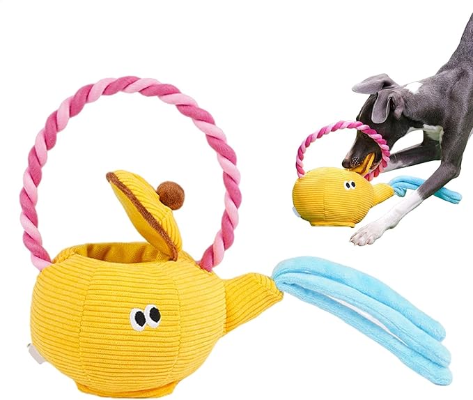 Teapot Shape Dog Toy, Interactive Rope Dog Toy, Plush Dog Toys, Plush Interactive Dog Toy, Dog Toy For All Breeds, Teapot Dog Chew Toy Plush Interactive Pet Toy For Small Medium Large Breed Dog
