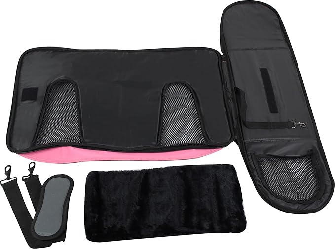 EliteField Deluxe Soft Pet Carrier (3 Year Warranty, Airline Approved), Multiple Sizes and Colors Available (20" L x 11" W x 11" H, Pink+Gray)