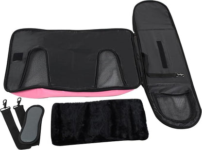 EliteField Deluxe Soft Pet Carrier (3 Year Warranty, Airline Approved), Multiple Sizes and Colors Available (20" L x 11" W x 11" H, Pink+Gray)