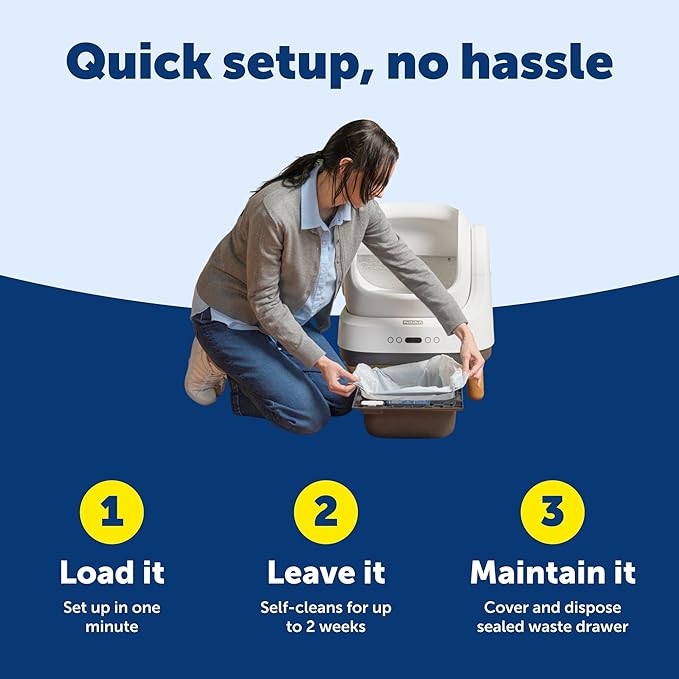 PetSafe ScoopFree OpenSky Automatic Self-Cleaning Cat Litter Box - Hands-Free Cleaning - Odor Control Litter System - App Controlled with Health Monitoring - Multi-Cat Compatible
