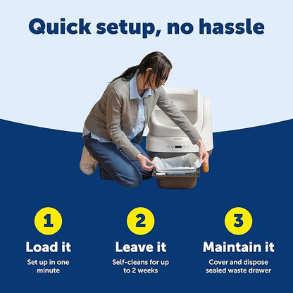 PetSafe ScoopFree OpenSky Automatic Self-Cleaning Cat Litter Box - Hands-Free Cleaning - Odor Control Litter System - App Controlled with Health Monitoring - Multi-Cat Compatible