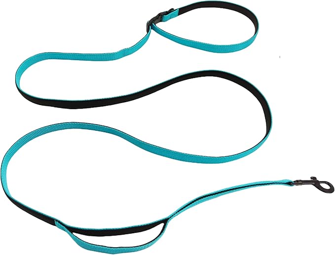 Multifunctional Dog Leash with Extra Handle -4 in 1 Hands-Free Adjustable Dog Leash for Jogging, Walking, Running - Fits Small and Medium-Sized Dogs (Blue, M)