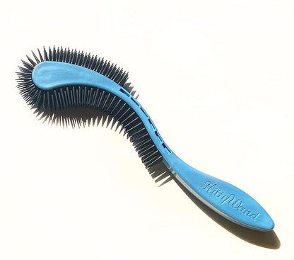 Cat Brush, Blue. Designed for Comfort, Created for Cats and Dogs. Ergonomic shape promotes stress free grooming. Great for long to short haired cats. Made in the USA.
