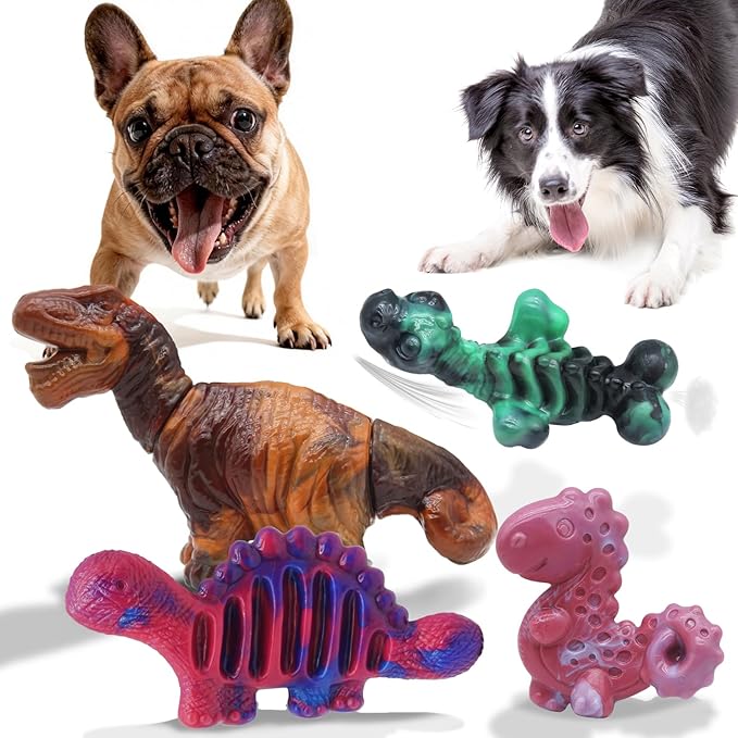 Magicorange 4 Pack Dog Chew Toys for Aggressive Chewers, Nylon Durable Dog Toys, Milk Flavored Tough Chew Toys