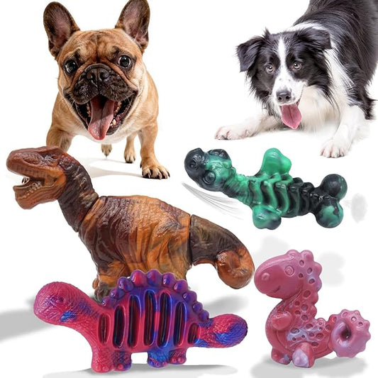 Magicorange 4 Pack Dog Chew Toys for Aggressive Chewers, Nylon Durable Dog Toys, Milk Flavored Tough Chew Toys