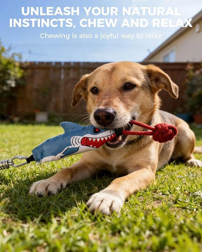 Tug of War Dog Toy with Handle, Dog Rope Toy for Aggressive Chewers, Interactive Dog Pull Toy for Training, Durable Rope Tug Toy for Medium Large Dogs