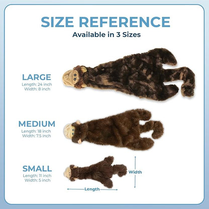 Best Pet Supplies Squeaky Dog Toys with Soft Durable Fabric for Small, Medium and Large Pets Interactive Toy for Indoor Play, Supports Active Biting and Play - Monkey, Medium
