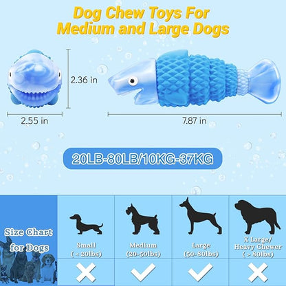 Tough Dog Toys for Aggressive Chewers Large Breed, Durable Dog Chew Toys to Reduce Pet Anxiety and Boredom