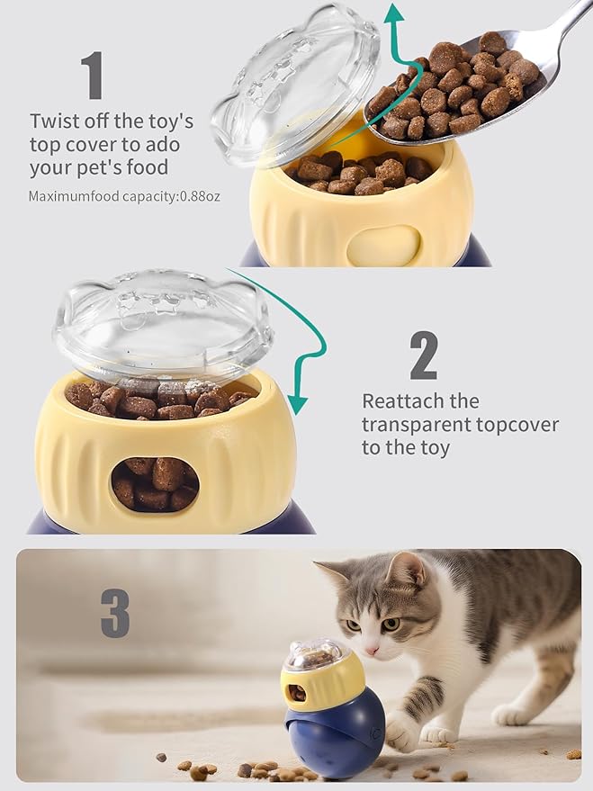 Treat Dispensing Dog Toys, Interactive Dog Puzzle Toy for Boredom, Dog Enrichment Toys to Keep Them Busy, Dogs and Cats Slow Feeder（Not for Aggressive Chewers）