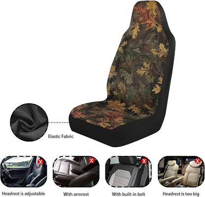 Dreaweet Hunting Camo Car Seat Covers Front Seats Only Universal 2 Piece Car Seat Cover Washable High Back Bucket Seat Covers for Cars SUV Sedan