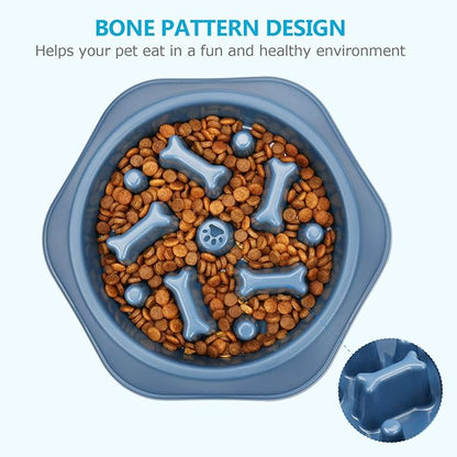 UPSKY Slow Feeder Dog Bowl Anti-Chocking Slower Feeding Pet Puzzle Bowls, Interactive Bloat Stop Dog Food Dishes Non-Slide Dogs Lick Treat for Small Medium