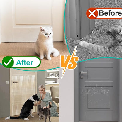 Uross Cat Doorway Protector - Anti-Scratch Mat for Pets, Set Includes Under Door Cat Scratch Protector