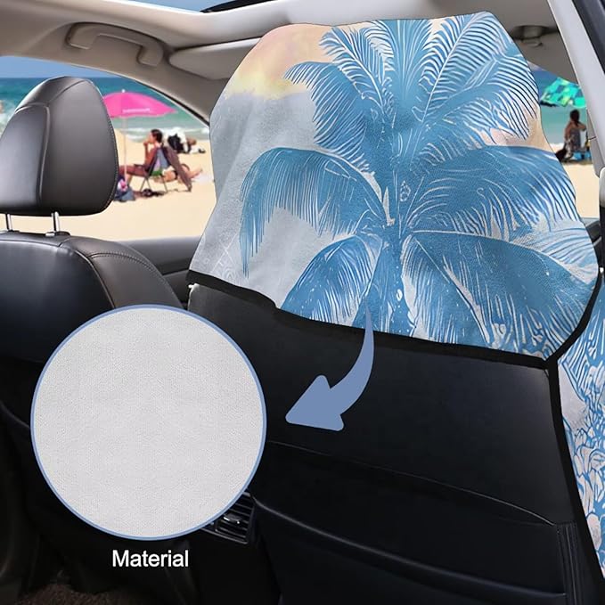 SEANATIVE Sports Towel Seat Covers for Cars - Quick-Dry Sweat Towels for Gym, Hiking & Beach with Anti-Scratch Design (Machine Washable, Universal Fit), Hawaii Sea Turtle Pattern