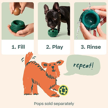 WOOF Pupsicle - Long-Lasting Interactive Dog Ball Toy to Keep Your Pup Busy and Distracted - Safe for Dogs - Low-Mess Design - Dog Toys for XL Dogs 75 lbs and Up