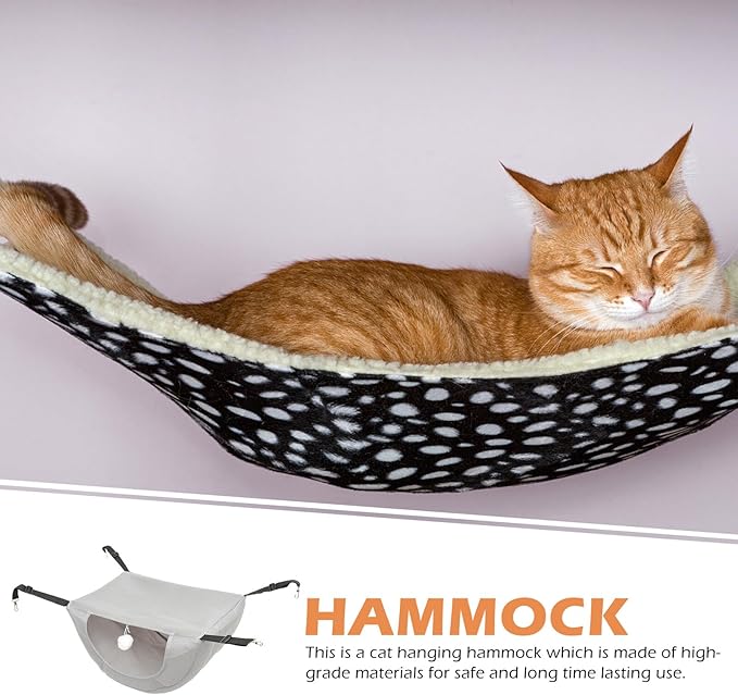 Toyvian Breathable Mesh Cat Hammock Bed Hanging Pet Cat Sleeping Nest Small Gray for Summer Cage Kitten Rest