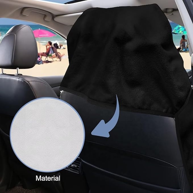 SEANATIVE Customization Car Seat Towel Cover with Storage Bag Seat Post Workout Sweat Washable Covers for Car Towel for Dog Pet Workout Outdoor Yoga Sport Activities