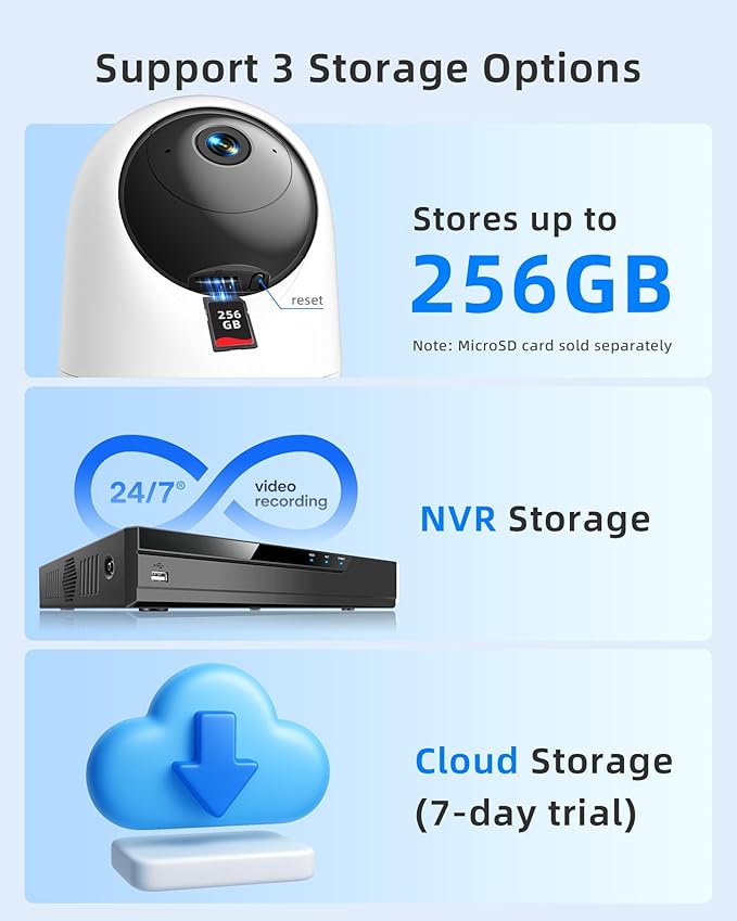 4MP Indoor Camera 5G/2.4G WiFi 6 360°Pan Tilt 2.5K Supports MicroSD up to 256GB (No Card) Plug-in Pet Camera with Speaker for Dog/Cat Baby Monitor with Phone App,Motion Tracking, Compatible with Alexa