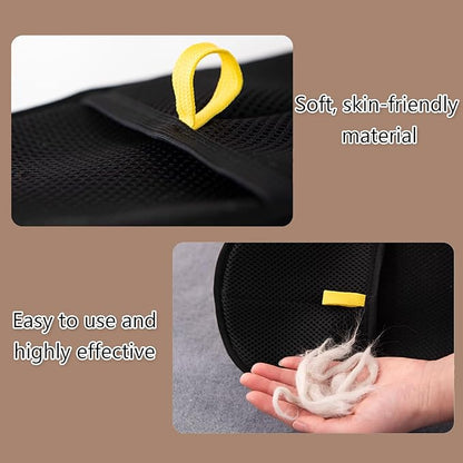 2pcs Set Pet Hair Remover Glove, Grooming Gloves for Dogs and Cats,Reusable Cat & Dog Hair Remover for Couch, Furniture (24X18CM)