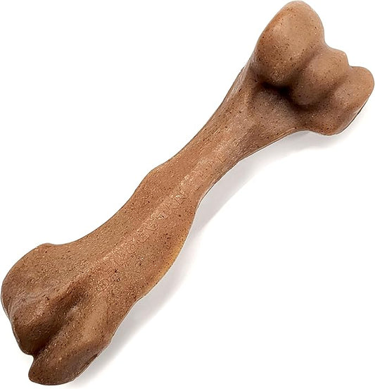 Nylabone Strong Chew Femur Bone Dog Toy Made with Real Bison & Venison, Durable Chew Toys for Aggressive Chewers, Long Lasting Dog Bone, Keeps Dogs Busy, Large Breeds - Up to 50 lbs