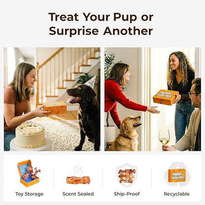 3 Pack Dog Toys for Aggressive Chewers - Tough Durable Nylon Chew Toys Bacon Flavored for Large Dogs 20-90lbs