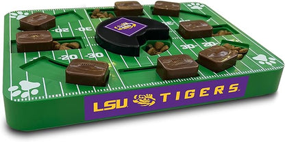 Pets First NCAA LSU Tigers Puzzle Toy, Puzzle Treat Dog Toy, Interactive Dog Treat Toy, Dog Puzzle Fedding Slow Toy