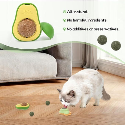 Catnip Roller Ball Catnips Wall Ball 5 Piece (3 Nips,2 Worm Galls) with 2 Replacement Cat nip Balls As Present