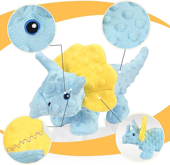 No Stuffing Dog Toys for Aggressive Chewers, Squeaky Dog Toys for Large Medium and Small Dogs, Puppy Dog Chew Toys to Keep Them Busy Pack of 5