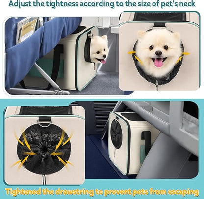 Small Dog Travel Carrier Bag - Soft Sided Pet Travel Carrier for up to 15LBS Small Dogs - Breathable and Comfortable for Car Trip Camping Outdoor Vet Hospital