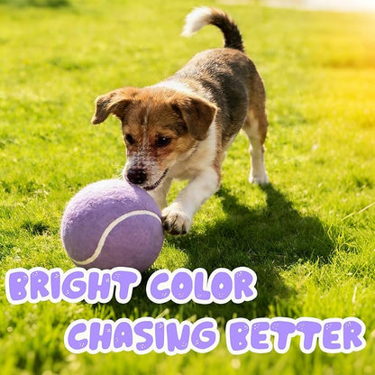 Big Tennis Ball for Dogs, Giant Dog Tennis Ball Toy Large Outdoor Sports Gift for Small Medium Large Dog (Light Purple, 9.5 inch)