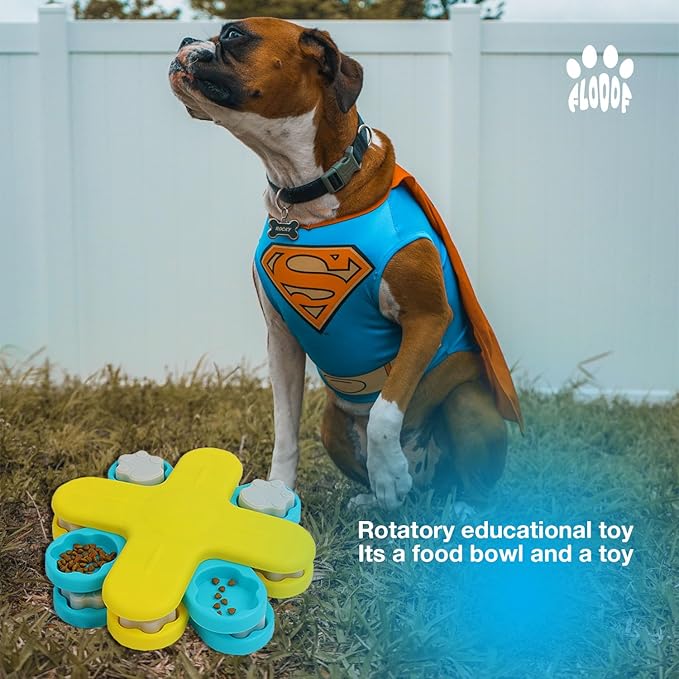 Level 3 Puzzle Feeder Dog Toy - Mental Stimulation Toys Slow Feeder Dog Bowls and Interactive Toy for Mental Growth of Small, Medium and Large Dogs