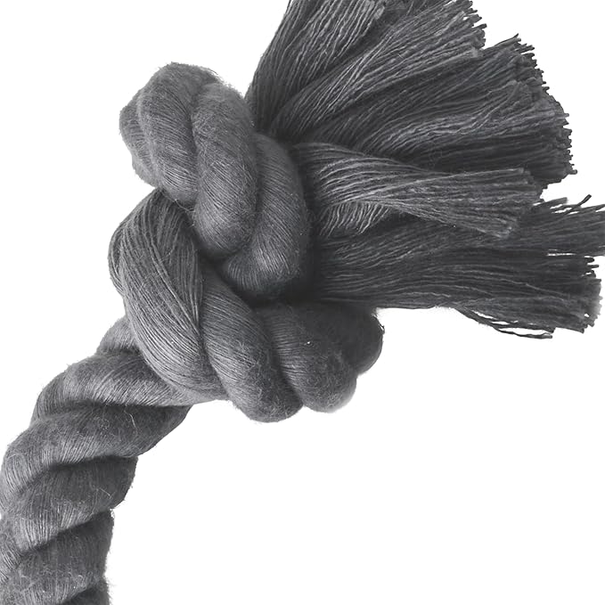 Brady The Rope Tug Toy 3-Pack Organic Cotton Dog Rope Pull Toys for All Pet Breeds, Black Ombre, One Size