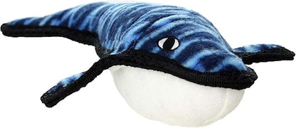 TUFFY - World's Tuffest Soft Dog Toy - Ocean- Squeakers - Multiple Layers. Made Durable, Strong & Tough. Interactive Play (Tug, Toss & Fetch). Machine Washable & Floats. (Whale, Large 2 Pack)
