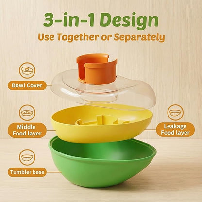 3 in 1 Dog Slow Feeder, Non-Spill, Anti-Choking, Interactive Toys to Keep Them Busy, Detachable, Easy to Clean, Great for Slower Feeding& Food Training