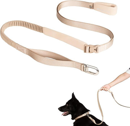 Hands Free Dog Leash Adjustable Versatile Crossbody Waist Dog Leash Reflective Comfortable Padded Handles Shock Absorbing Walking Lead for Small Medium Large Dogs (Super Reflect-Earth, M)