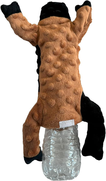 SPOT Skinneeez Extreme Stuffers Cow - Stuffing Free Dog Toy with Squeaker & Rip Stop Mesh Lining for Durability- Insert Plastic Bottle for Extra Crunch, for Small to Medium Puppies & Dogs - 14in
