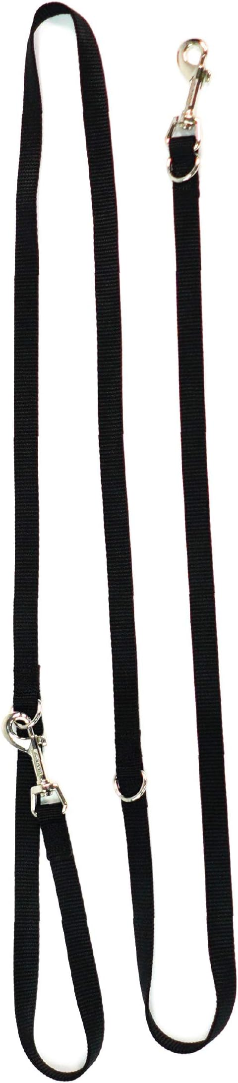 Blue-9 Multi-Function Hands Free Dog Leash, Double Attachment 6 Foot Adjustable Lead for Obedience, Running, and Agility Training, Made in The USA, Black, Small/Medium