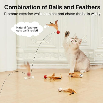 Potaroma Cat Toys Pack for Indoor Cats, 28PCS Interactive Kitten Accessories with Feather Balls, Catnip Mice, Colorful Springs – Starter Kitten Toy Stuff Set, Bored Kitty Must-Have Supplies