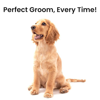 Fresh Ultra Half & Half Metal Pet Comb, Oval Aluminum Handle, Metal Grooming Comb for Dogs, 7.5"