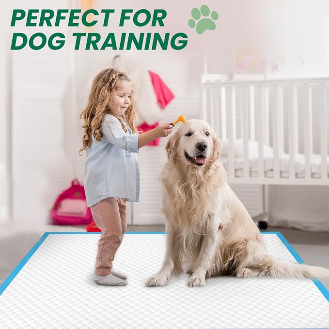 200 Count Large Dog & Cat Puppy Pee Pads - 28"x30" Absorbent Potty Training Pads | Leakproof Quick-Dry Disposable Pet Pads for Puppies, Dogs & Cats | Indoor, Outdoor, Litter Box, Housebreaking Use