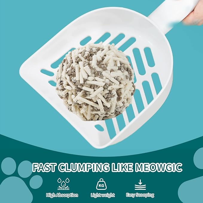 Plant-Based Cat Litter, Odor Control Quick Clumping Tofu Cat Litter, 24 lbs, Low Tracking Dust Control Lightweight Flushable Unscented Natural Kitty Litter