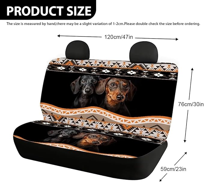 AFPANQZ Dachshund Stripes Car Back Seat Covers Protector Rear Car Seat Cushion Dust and Scratch Proof Universal Fits Car, Truck, SUV, Van Against Dirt & Pet Fur Cover