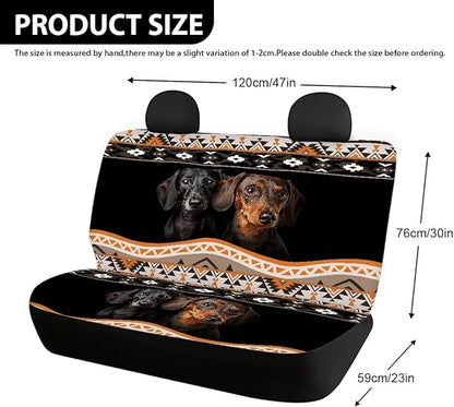 AFPANQZ Dachshund Stripes Car Back Seat Covers Protector Rear Car Seat Cushion Dust and Scratch Proof Universal Fits Car, Truck, SUV, Van Against Dirt & Pet Fur Cover
