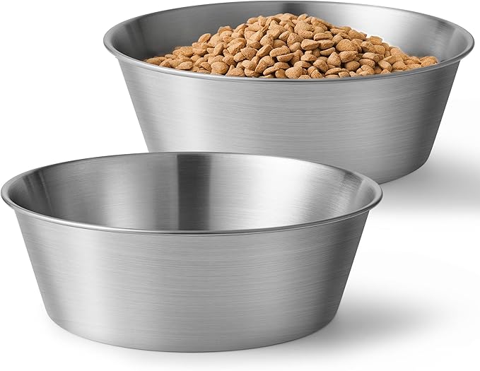 Heavy-Duty Stainless Steel Dog Bowl - Food Grade 304, Rustproof & BPA Free - Easy to Clean, Dishwasher Safe -Medium (48oz, 6 Cups) for Dogs 40-80lbs