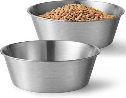 Heavy-Duty Stainless Steel Dog Bowl - Food Grade 304, Rustproof & BPA Free - Easy to Clean, Dishwasher Safe -Medium (48oz, 6 Cups) for Dogs 40-80lbs