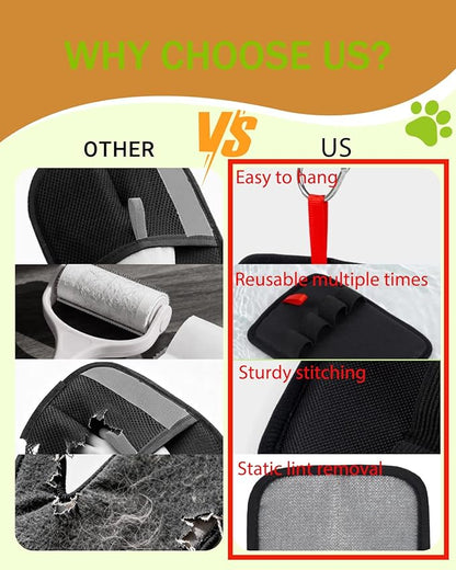 Electrostatic Pet Hair Remover Magic Brush,Quick Wiping - Dog & Cat Hair Removal Glove,Reusable Dog Fur Remover Mitt,Cat Grooming Gloves Brush for Furniture