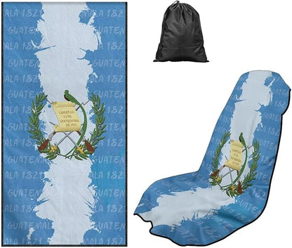 SEANATIVE Car Seat Cover Car Towel - Washable Sweat Protector for Workout, Sports Towel Cushion Cover, Women Men Dogs' Universal Seat Covers for Cars Trucks SUV, Flag of Guatemala Print