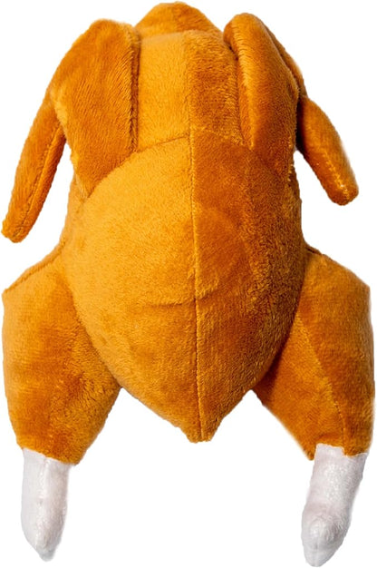 Glow Pups Turkey Dog Toy with Squeaker, Durable Plush Thanksgiving Dog Toy Turkey for Fetch, Promotes Mental Stimulation, Easy to Clean, 8 X 5 Inches, Brown Plush